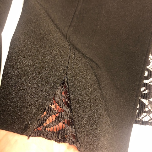 Tahari ASL Women’s Lace Back Crepe Jacket-Black - Picture 6 of 8